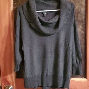 Grey cowl neck sweater